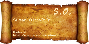 Suman Olivér névjegykártya